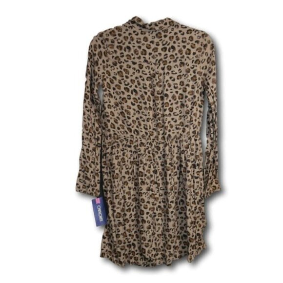 Womens Cherokee Cheetah Print L/S Dress XL (14/16) - Picture 2 of 3